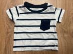 Early Days t-shirt gestreept wit/donkerblauw maat 80, Kinderen en Baby's, Babykleding | Maat 80, Gebruikt, Early Days, Ophalen of Verzenden