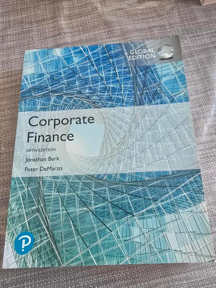 Corporate Finance - Berk & DeMarzo, Boeken, Studieboeken en Cursussen, Zo goed als nieuw, Ophalen of Verzenden