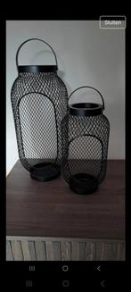 Ikea Toppig Lantaarn - Industrieel Design, Huis en Inrichting, Woonaccessoires | Kandelaars en Kaarsen, 25 tot 50 cm, Zwart, Ophalen of Verzenden
