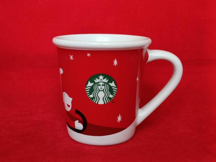 Starbucks (2011) - espressokopje Kerst, Huis en Inrichting, Keuken | Servies, Zo goed als nieuw, Kop(pen) en/of Schotel(s), Overige stijlen