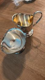 Verzilverd melkkannetje en suikerpotje, Ophalen of Verzenden, Zilver