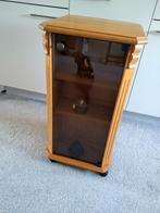 Vitrine kast hout, Huis en Inrichting, Kasten | Vitrinekasten, Ophalen, 100 tot 150 cm, Eikenhout, 50 tot 100 cm