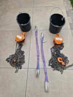 2 Kettingtakels 1 Ton - 6 Meter, Ophalen of Verzenden