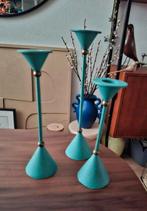 Vintage set van 3 post modern kandelaars, Ophalen of Verzenden