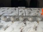 Moderne hanglamp met kristallen bollen, Huis en Inrichting, Lampen | Hanglampen, Ophalen of Verzenden, Zo goed als nieuw, Metaal