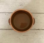 Franse vintage bruine keramieken kookpot cocotte met deksel, Antiek en Kunst, Antiek | Keramiek en Aardewerk, Ophalen of Verzenden