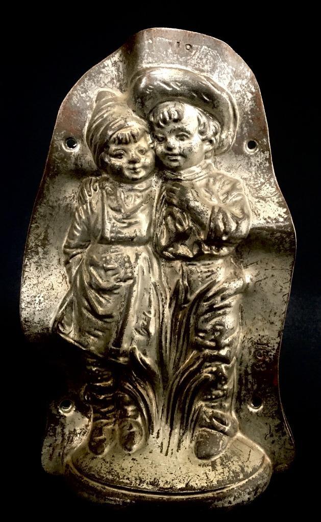 Antieke chocolade vorm, Romantisch stelletje., Antiek en Kunst, Curiosa en Brocante, Ophalen