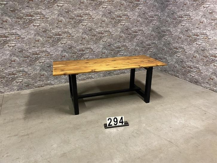 Industriële houten tafel nr.294, Huis en Inrichting, Tafels | Eettafels, Nieuw, 50 tot 100 cm, 150 tot 200 cm, Vijf personen of meer