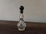 Parfum flesje met zilveren dop, Antiek en Kunst, Antiek | Glas en Kristal, Ophalen of Verzenden