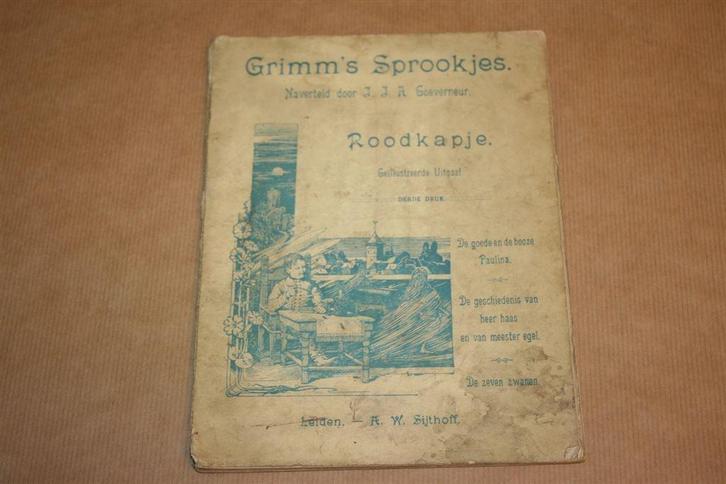 Grimm's Sprookjes - Goeverneur - Antieke uitgave 1880 !!, Antiek en Kunst, Antiek | Boeken en Bijbels, Ophalen of Verzenden