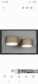 HANGLAMP MET KAPPEN EN RVS PLAFONDBALK ZGAN, Huis en Inrichting, Ophalen, Zo goed als nieuw, 75 cm of meer