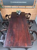 Sfeervolle tafel + stoelen (8 sets), Ophalen, Xx, Teakhout, 200 cm of meer