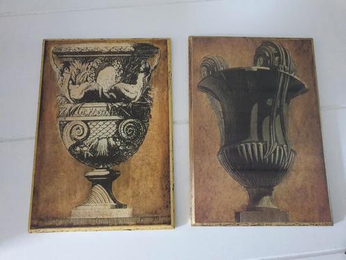 2 vintage wandpanelen, Verzamelen, Foto's en Prenten, Zo goed als nieuw, Voor 1940, Ophalen of Verzenden