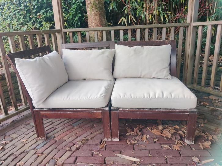 Ikea Tuinset Hoekstoel + Stoel met Kussens, Tuin en Terras, Tuinbanken, Ophalen