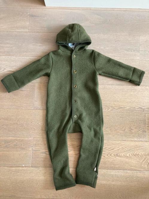 Disana overall van gekookte wol - olive, Kinderen en Baby's, Babykleding | Maat 86, Zo goed als nieuw, Jongetje of Meisje, Pakje