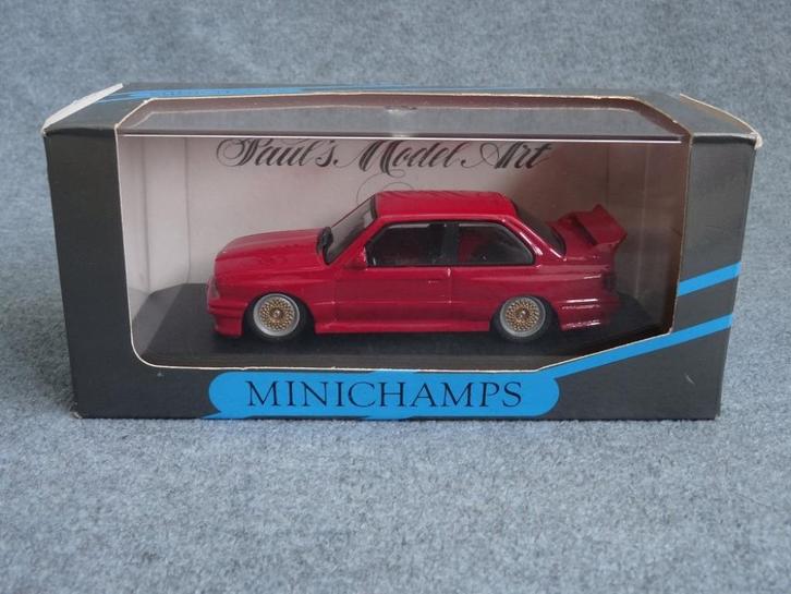 BMW E30 M3 rood 1:43 Minichamps 2000R eerste uitgave 1990!, Hobby en Vrije tijd, Modelauto's | 1:43, Gebruikt, Auto, MiniChamps