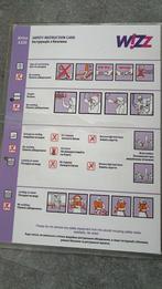 Safety Card Wizz A320, Verzamelen, Luchtvaart en Vliegtuigspotten, Ophalen of Verzenden, Zo goed als nieuw, Kaart, Foto of Prent