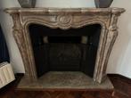 Marmeren Haard Schouw met Voetplaat, Huis en Inrichting, Haarden, Ophalen, Gebruikt, Inbouwhaard, Houthaard