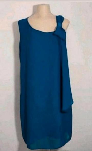 Elegante Blue Klein mouwloze jurk met strik van Naf Naf beschikbaar voor biedingen