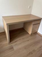 Ikea bureau malm eiken, Ophalen, Zo goed als nieuw, Bureau
