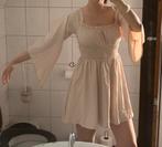 Shein beige schouderloos vlinderjurkje, Verzenden, Beige, Nieuw, Maat 36 (S)