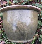 Prachtige groene geglazuurde bloempotten diverse maten vorst, Tuin en Terras, Bloempotten, Gebruikt, Rond, Minder dan 40 cm, Terracotta