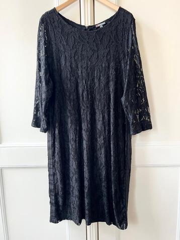 Street One jurk met kant en bies zwart, maat 46 beschikbaar voor biedingen