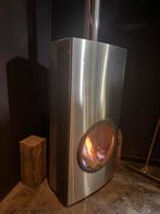 RVS Gashaard met Afstandsbediening - Sfeervol!, Ophalen of Verzenden, Gebruikt, Vrijstaande haard, Gashaard