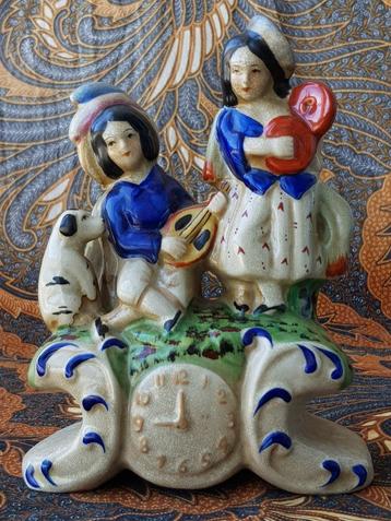 Mooie originele antieke Engelse Staffordshire flatback 1860. beschikbaar voor biedingen