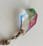 Mooi collier zilver 830 met rijnsteen, Verzenden, Zilver