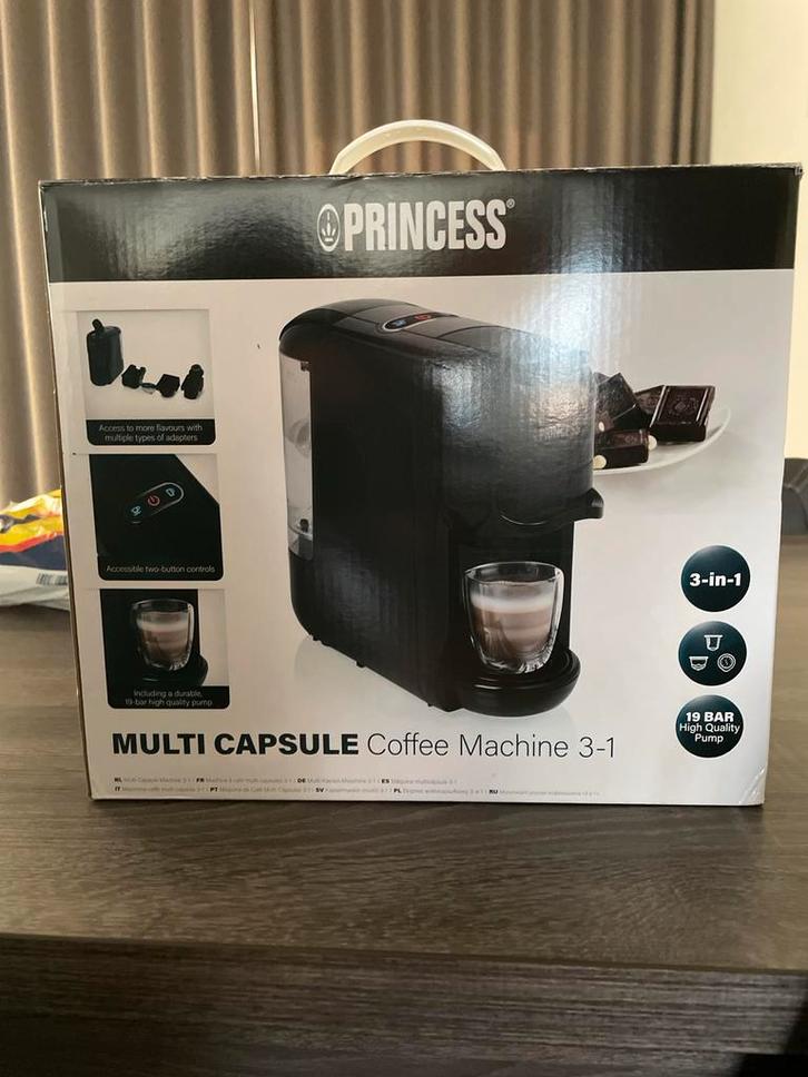 Princess Koffiemachine 3-in-1 - Multi Capsule, Witgoed en Apparatuur, Koffiezetapparaten, Nieuw, Gemalen koffie, Koffiemachine
