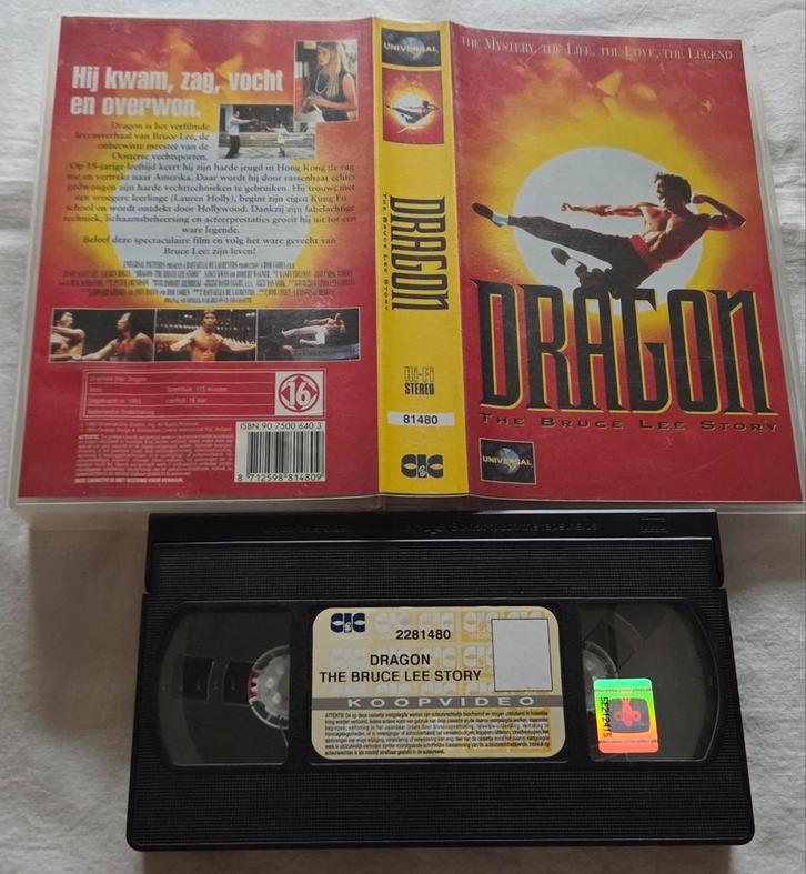 Dragon The Bruce Lee Story VHS Actie/Kung-Fu, Cd's en Dvd's, VHS | Film, Gebruikt, Actie en Avontuur, Vanaf 16 jaar, Ophalen of Verzenden