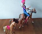 Barbie mattel met 3 paarden incl. accessoires ZGAN, Ophalen of Verzenden, Zo goed als nieuw, Barbie