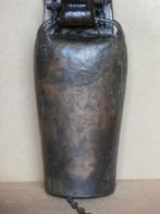 Oud grote koebel houtgesneden mythologische vis koe bel 75cm, Ophalen of Verzenden