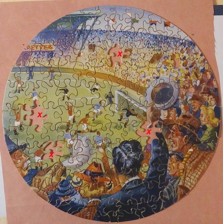 voetbalpuzzel VOETBALSTADION plaat4 amsterdam, Hobby en Vrije tijd, Denksport en Puzzels, Gebruikt, Legpuzzel, Minder dan 500 stukjes