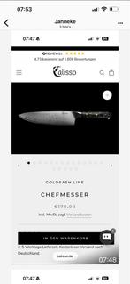 Nieuw Calisso koksmes, Nieuw, Ophalen of Verzenden, Rvs of Chroom, Vaatwasserbestendig