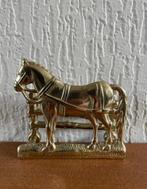 Messing afbeelding posthouder paard. 8,5 cm lang, 8 cm hoog., Ophalen of Verzenden, Gebruikt, Paard, Beeldje of Figuurtje