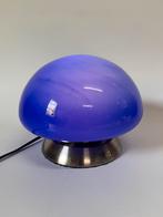 Mushroom tafellamp linhai junis Lightning co blauw, Gebruikt, Ophalen of Verzenden, Glas, Space age