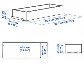 Ikea Komplement PAX lade - wit - afbeelding 3