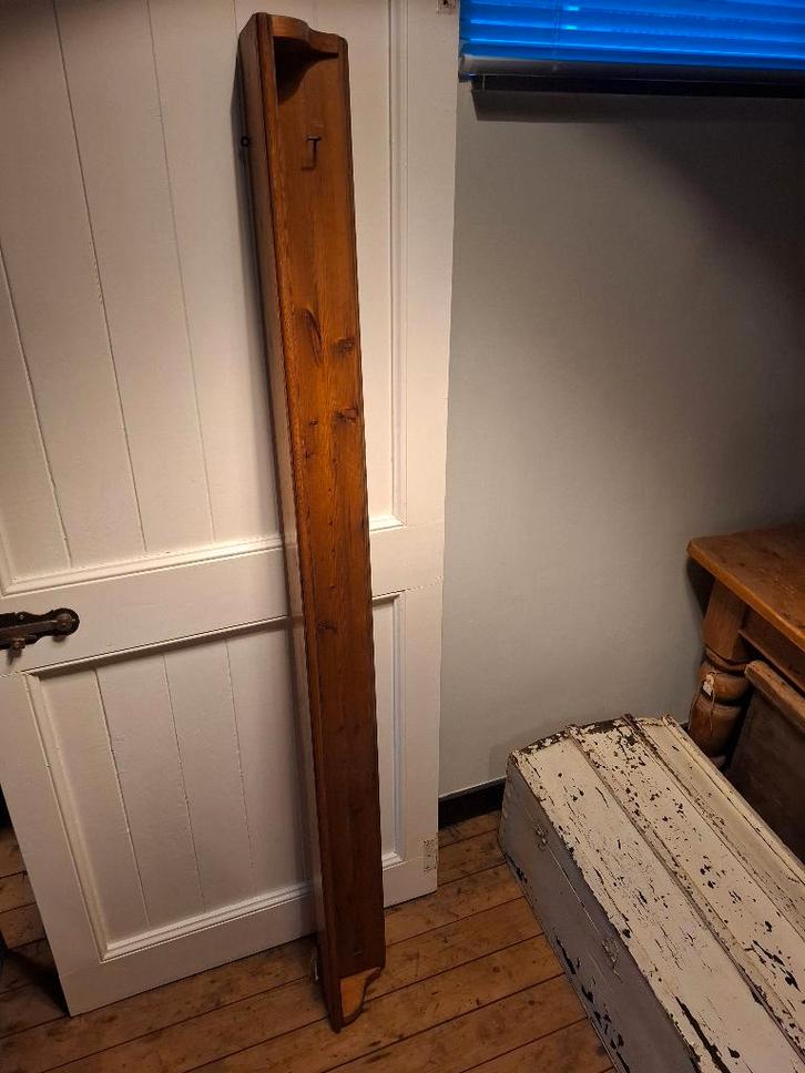 antieke kapstok 170 cm, grenen, regaal, Huis en Inrichting, Woonaccessoires | Kapstokken, Gebruikt, Wandkapstok, 150 tot 200 cm