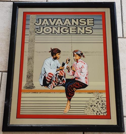 Javaanse Jongen Tabaco vintage spiegel tabaksreclame mancave, Verzamelen, Merken en Reclamevoorwerpen, Zo goed als nieuw, Reclamebord