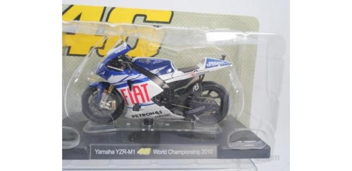 59752: Yamaha YZR-M1 - Valentino Rossi - 2010 - Atlas 1:43, Hobby en Vrije tijd, Modelauto's | 1:18, Nieuw, Motor, Overige merken