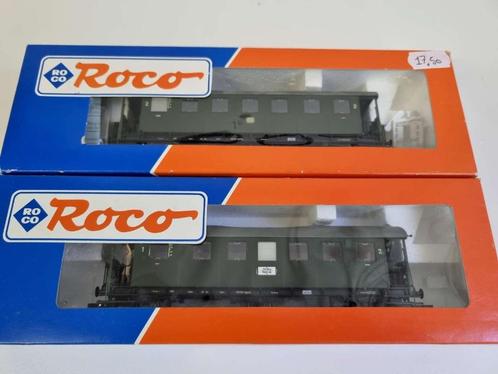 Roco 44858/44865 - Rijtuigen van de DB met verlichting, Hobby en Vrije tijd, Modeltreinen | H0, Gebruikt, Wagon, Gelijkstroom