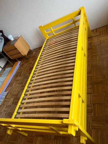 Ikea kinderbed bed 90x200 geel beschikbaar voor biedingen