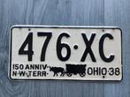 Kentekenplaat 1938 Ohio USA Nummerplaat Nummerbord, Verzamelen, Ophalen of Verzenden, Gebruikt, Auto's