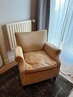 Vintage design lees stoeltje; goudkleurig, Huis en Inrichting, Fauteuils, Ophalen, Gebruikt, Minder dan 75 cm, Vintage