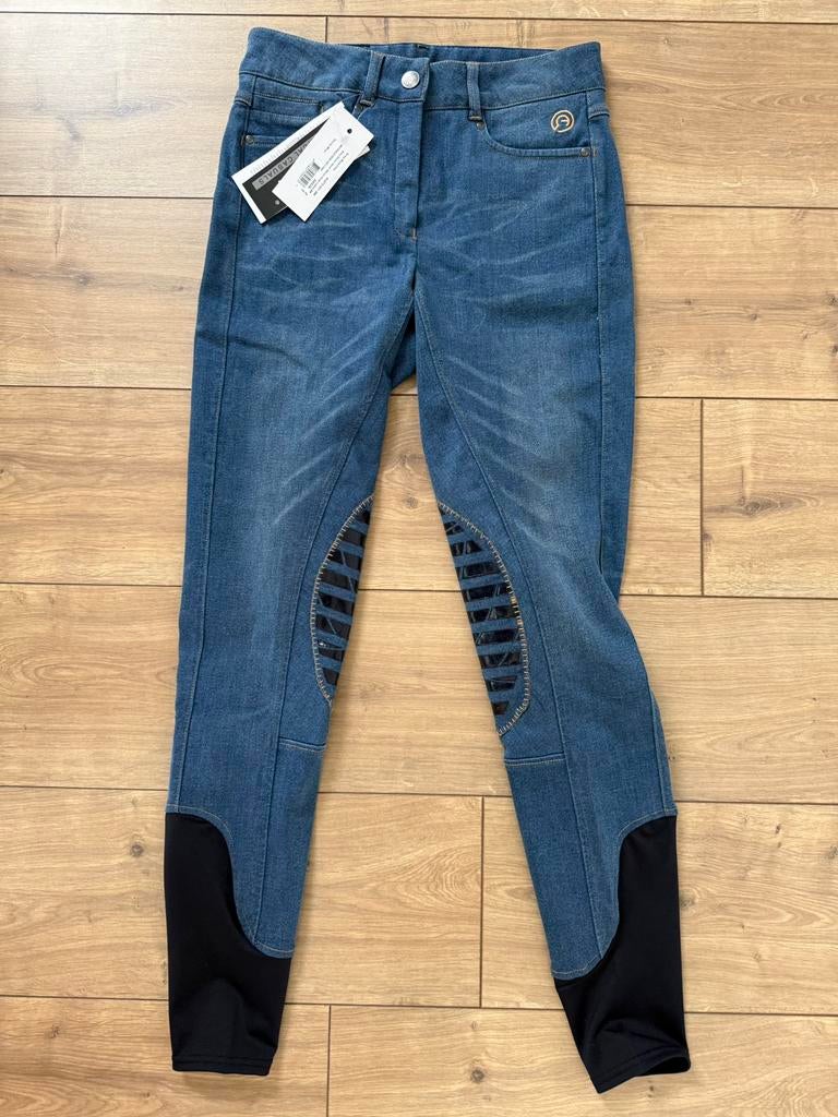 Nieuwe anky paardrijbroek denim wash 34 & 36 siliconen knie, Nieuw, A, A, Kinderen