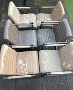 Gratis! 6 Eetkamerstoelen - Opknapper, Ophalen, Gebruikt, Bruin, Metaal