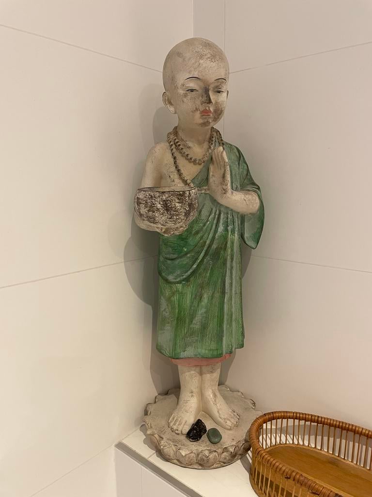 Monnik Beeld - Ananda - 80cm, Huis en Inrichting, Woonaccessoires | Boeddhabeelden, Ophalen, Zo goed als nieuw