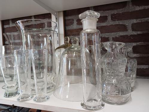 assorti glazen Vazen, Stolpen en Karafjes (18 stuks), Diversen, Rommelmarktspullen, Zo goed als nieuw, Ophalen